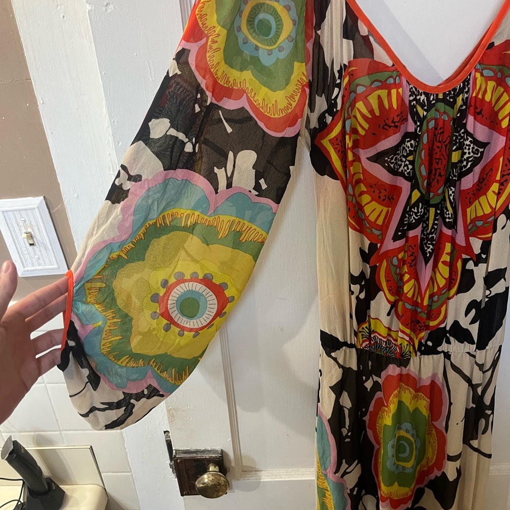 Colorful Patterned Maxi Dress - Picture 3 of 4